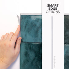Smart Edge peel and stick backsplash tile Zellige turquoise Smart Tiles