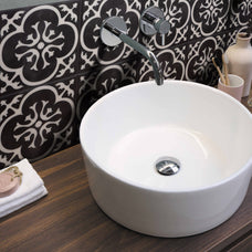 Bathroom peel and stick backsplash tile Vintage black Smart Tiles