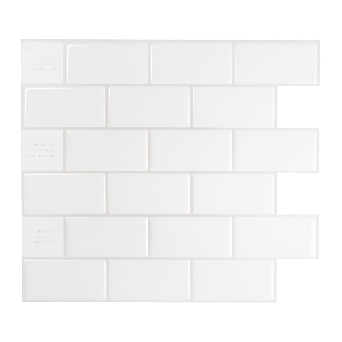 Subway white peel and stick backsplash tile smart tiles for kitchen, bathroom, vr and fireplace