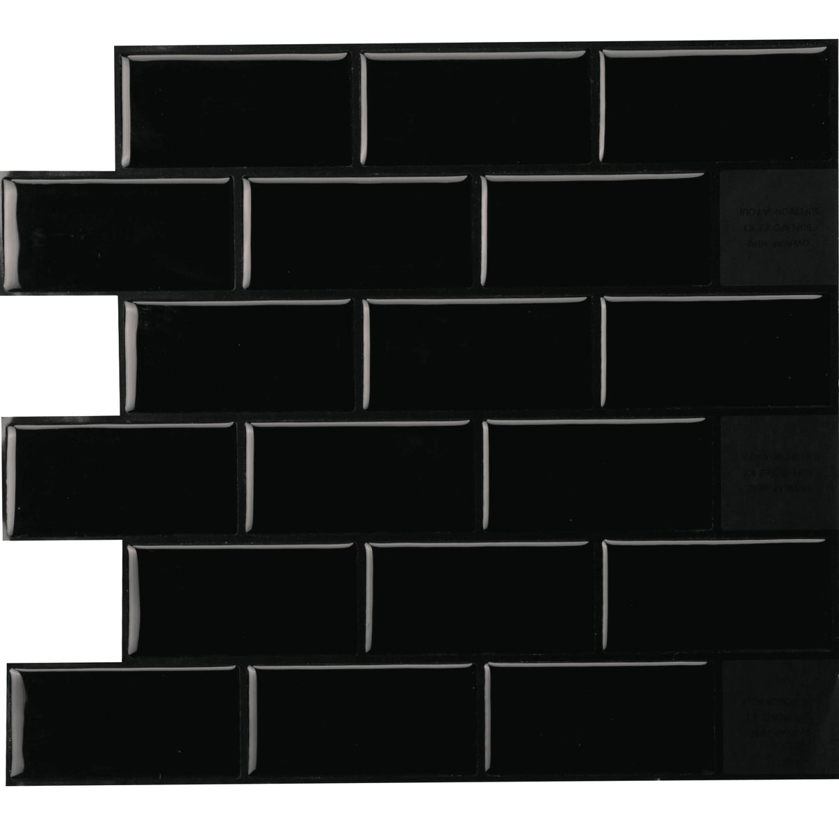 Subway black peel and stick backsplash tile smart tiles for kitchen, bathroom, vr and fireplace