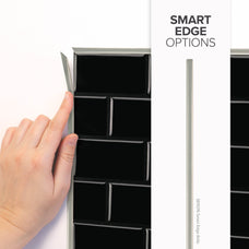 Smart Edge peel and stick backsplash tile Subway black Smart Tiles