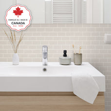 bathroom peel and stick backsplash tile Subway light grey Smart 