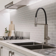 Kitchen peel and stick backsplash tile Subway light grey Smart 