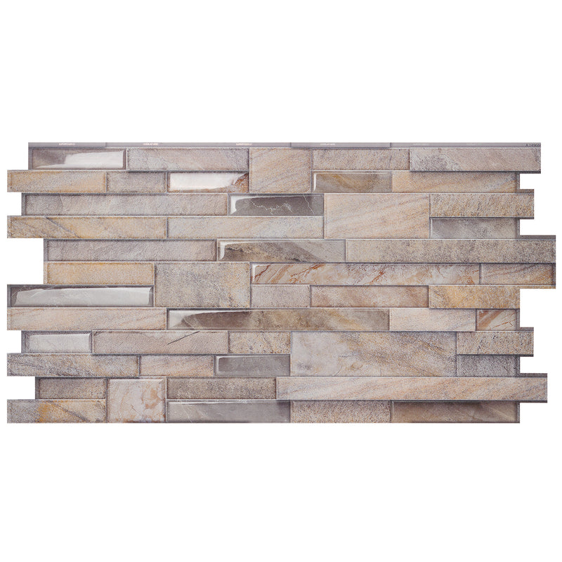 PIETRA Beige peel and stick backsplash tile smart tiles for kitchen, bathroom, vr and fireplace