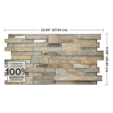 dimensions peel and stick backsplash tiles PIETRA Beige Smart Tiles