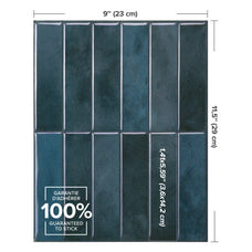 dimensions peel and stick backsplash tiles MOROCCO Blue Smart Tiles