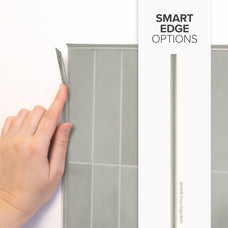 Smart Edge peel and stick backsplash tiles MOROCCO White Grey Smart Tiles
