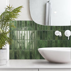kitchen, bathroom peel and stick backsplash tiles MOROCCO Green Smart Tiles