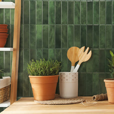 kitchen, bathroom peel and stick backsplash tiles MOROCCO Green Smart Tiles
