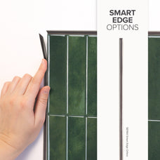 smart edge peel and stick backsplash tiles MOROCCO Green Smart Tiles