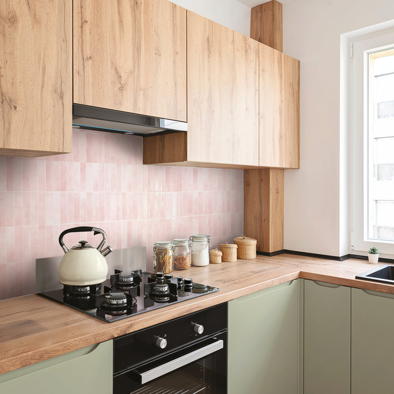 MOROCCO Pink peel and stick backsplash tile smart tiles for kitchen, bathroom, vr and fireplace