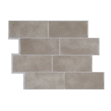 METRO Beige peel and stick backsplash tile smart tiles for kitchen, bathroom, vr and fireplace
