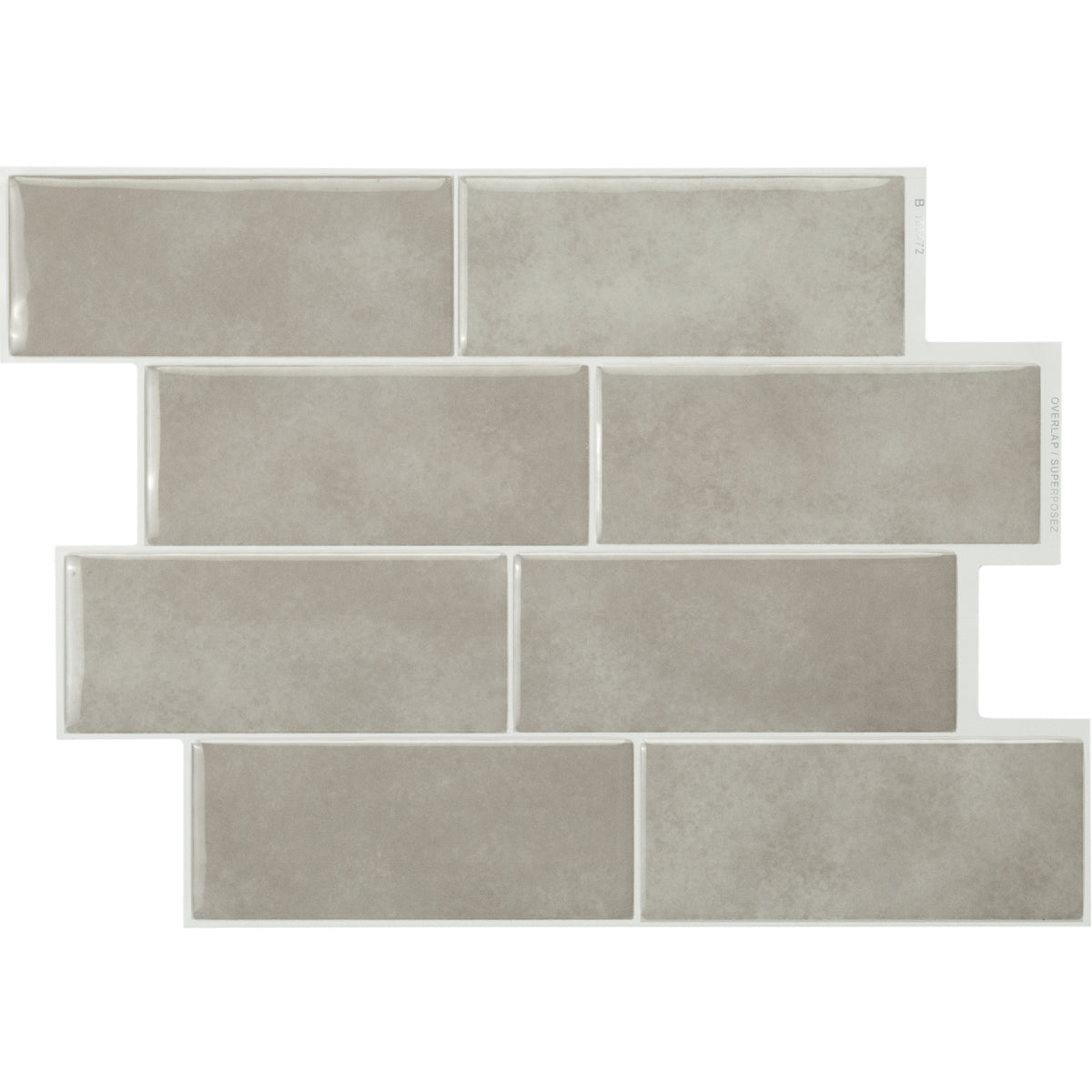 METRO Beige peel and stick backsplash tile smart tiles for kitchen, bathroom, vr and fireplace