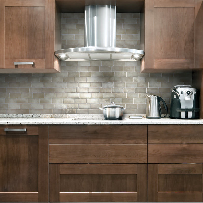 METRO Beige peel and stick backsplash tile smart tiles for kitchen, bathroom, vr and fireplace