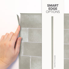smart edge peel and stick backsplash tiles METRO Beige Smart Tiles