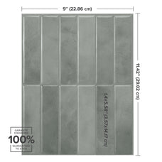 dimensions peel and stick backsplash tiles MOROCCO Grey Smart Tiles