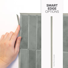 smart edge peel and stick backsplash tiles MOROCCO Grey Smart Tiles