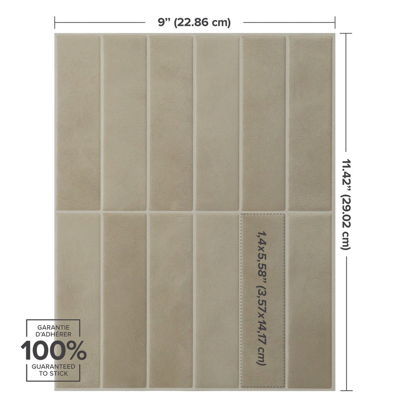 MOROCCO Beige peel and stick backsplash tile smart tiles for kitchen, bathroom, vr and fireplace