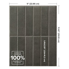 dimensions peel and stick backsplash tiles MOROCCO Grey Smart Tiles