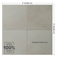 Dimensions peel and stick backsplash tile Zellige beige Smart Tiles