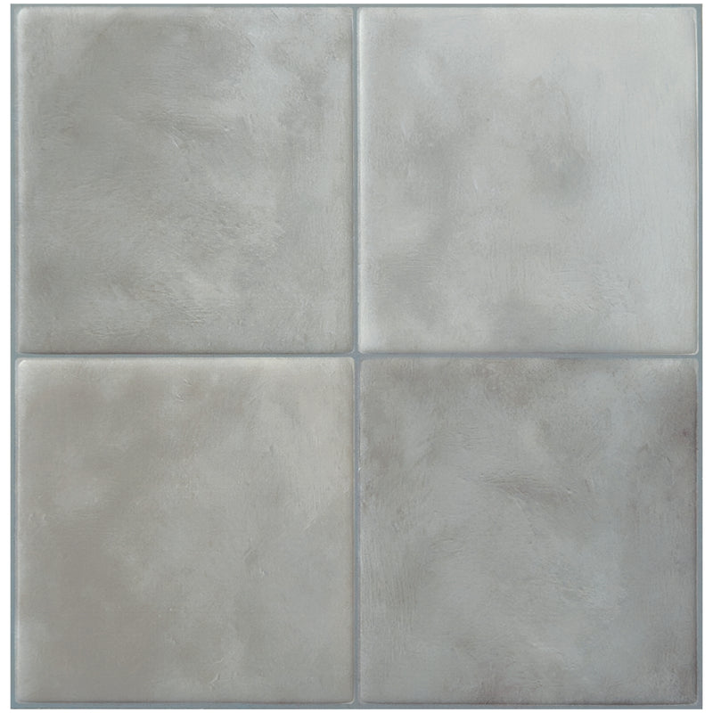 Zellige blue-gray peel and stick backsplash tile smart tiles for kitchen, bathroom, vr and fireplace