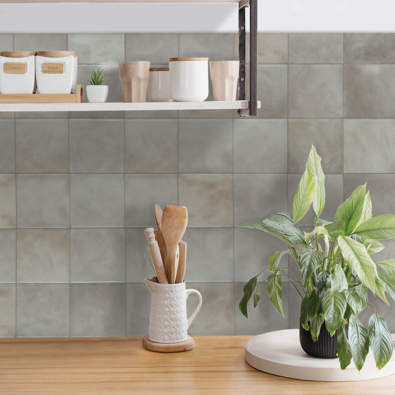 Smart Edge peel and stick backsplash tile Zellige beige Smart Tiles