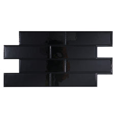 XL Oslo Black peel and stick backsplash tile smart tiles for kitchen, bathroom, vr and fireplace