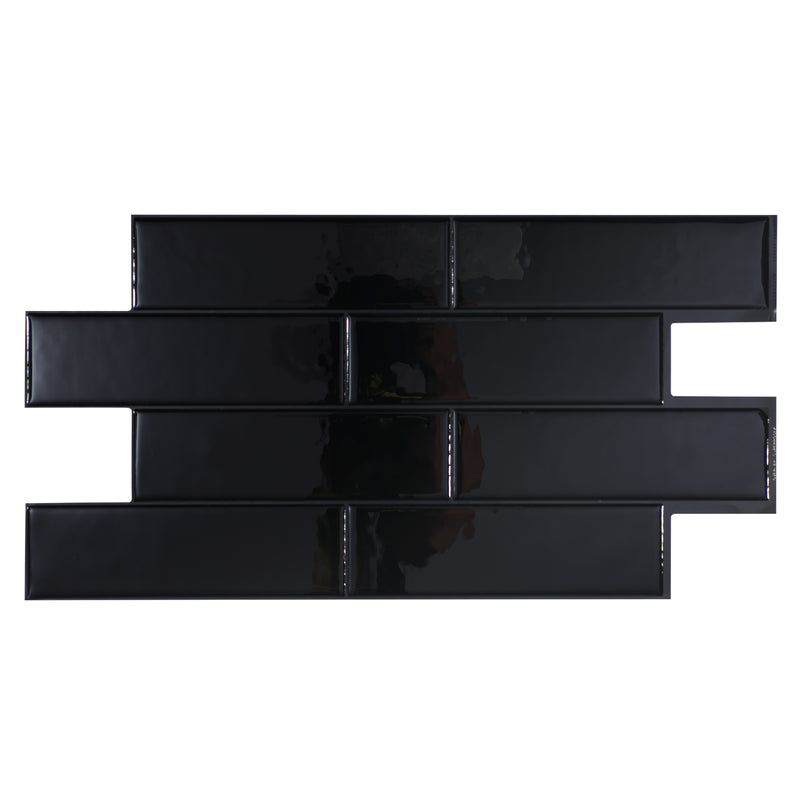 XL Oslo Black peel and stick backsplash tile smart tiles for kitchen, bathroom, vr and fireplace