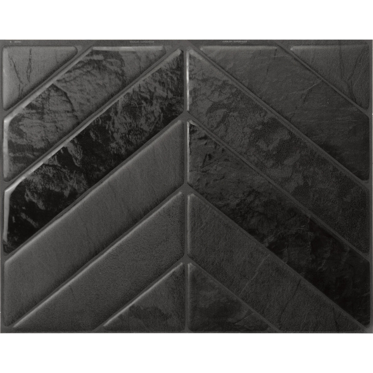 Chevron herringbone black peel and stick backsplash tile smart tiles for kitchen, bathroom, vr and fireplace