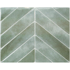 Chevron herringbone green peel and stick backsplash tile smart tiles for kitchen, bathroom, vr and fireplace