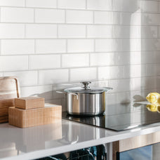 Kitchen peel and stick backsplash tile Metro XL white Smart Tiles