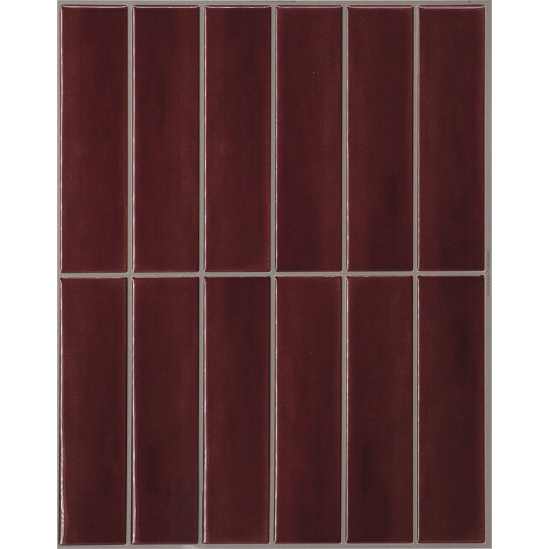 MOROCCO Red peel and stick backsplash tile smart tiles for kitchen, bathroom, vr and fireplace