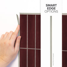 SMART EDGE peel and stick backsplash tiles MOROCCO Red Smart Tiles