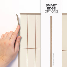 SMART EDGE peel and stick backsplash tiles MOROCCO White Smart Tiles
