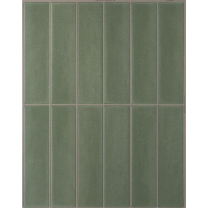 MOROCCO green peel and stick backsplash tile smart tiles for kitchen, bathroom, vr and fireplace