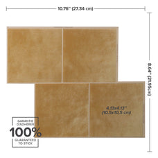 Brown peel-and-stick backsplash tile Smart Tiles dimensions