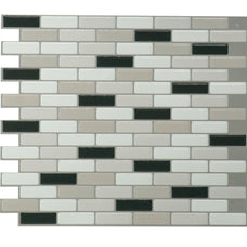 MURANO Black, Grey, White peel and stick backsplash tile smart tiles for kitchen, bathroom, vr and fireplace