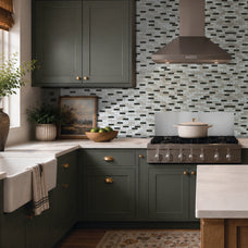 kitchen peel and stick backsplash tiles MURANO Black, Grey, White Smart Tiles