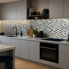 Kitchen peel and stick backsplash tiles MURANO Black, Grey, White Smart Tiles