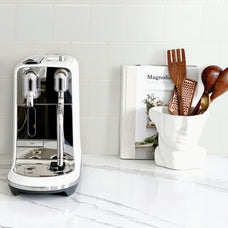 White peel-and-stick backsplash tile Smart Tiles in a kitchen