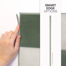 Smart Edge peel and stick backsplash tile Damier Eldora green and white checkboard Smart Tiles