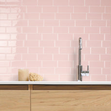kitchen, bathroom peel and stick backsplash tiles METRO Pink Smart Tiles