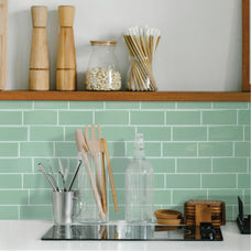kitchen peel and stick backsplash tiles METRO Green Smart Tiles