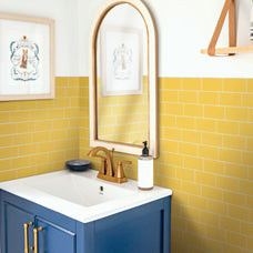 kitchen, bathroom peel and stick backsplash tiles METRO Yellow Smart Tiles