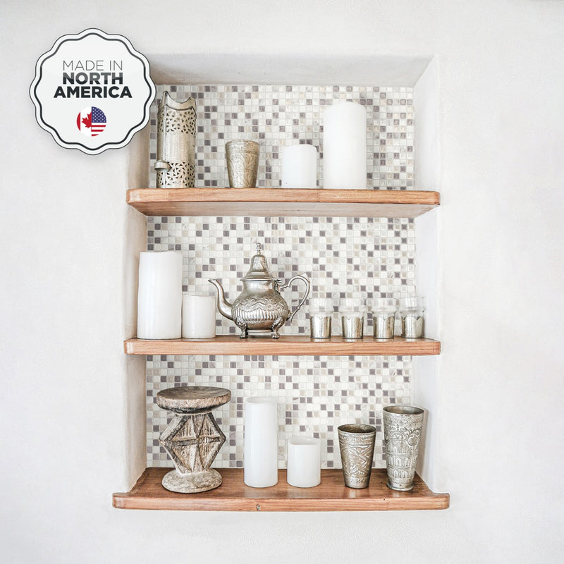 MURANO Beige, Grey, White peel and stick backsplash tile smart tiles for kitchen, bathroom, vr and fireplace