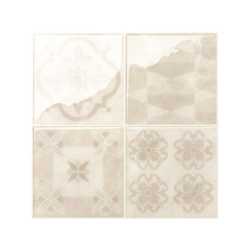 Vintage beige peel and stick backsplash tile smart tiles for kitchen, bathroom, vr and fireplace