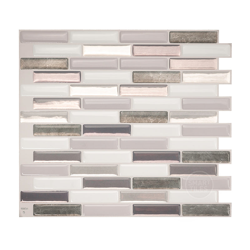 MILENZA Grey peel and stick backsplash tile smart tiles for kitchen, bathroom, vr and fireplace