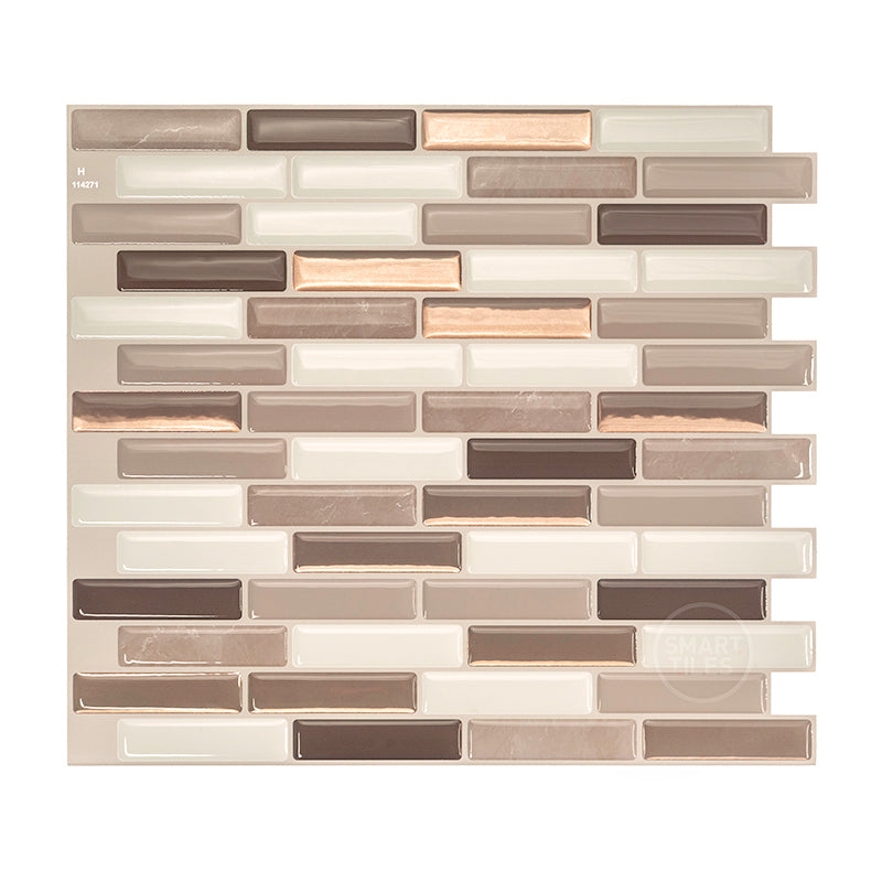 MILENZA Beige peel and stick backsplash tile smart tiles for kitchen, bathroom, vr and fireplace