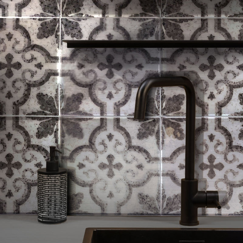 Vintage grey peel and stick backsplash tile smart tiles for kitchen, bathroom, vr and fireplace