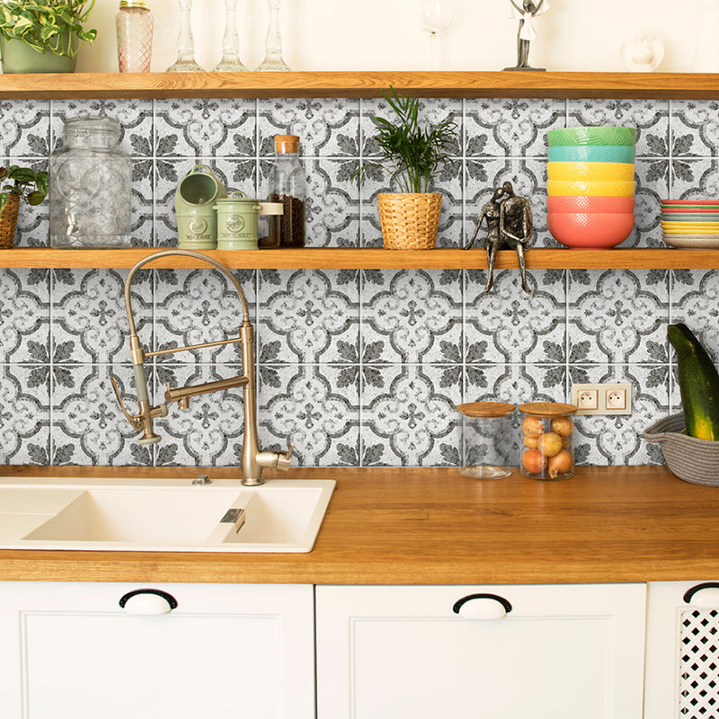 Vintage grey peel and stick backsplash tile smart tiles for kitchen, bathroom, vr and fireplace
